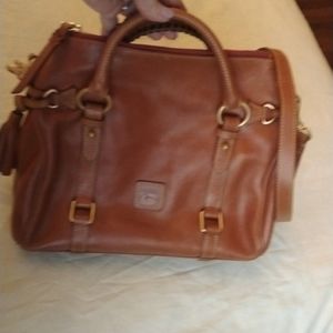 Vintage 80's Saddle Leather Florentine Dooney & Burke Satchel